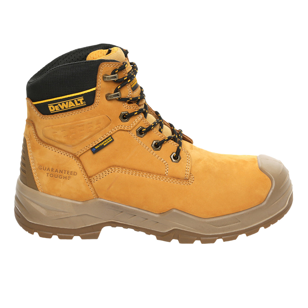 DEWALT Oakridge Waterproof, Steel Toe Cap, Safety Work Boot Honey side view