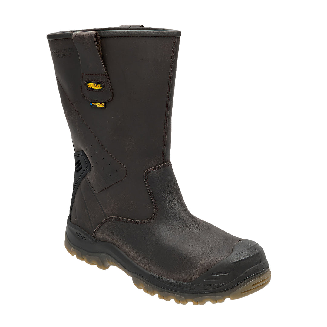 DEWALT Tungsten Waterproof, Steel Safety Toe Cap, Rigger Work Boot 3/4 view