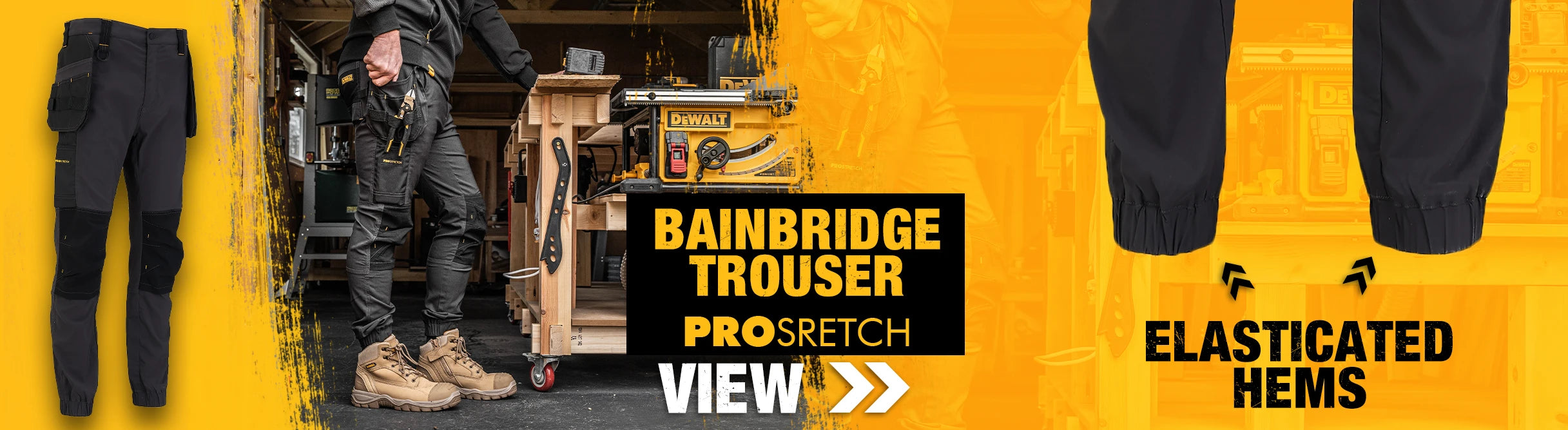 DEWALT Bainbridge ProStretch Trouser with Holster Pockets and Elasticated Hems, view product