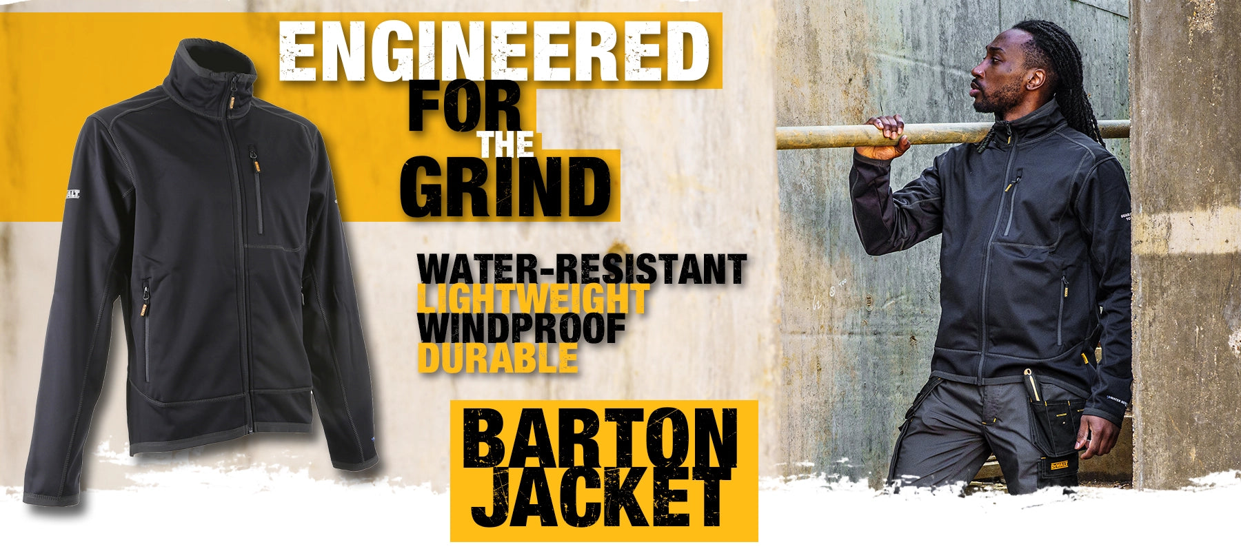 Engineered for the grind. Barton Jacket. Water-resistant, lightweight, windproof, durable