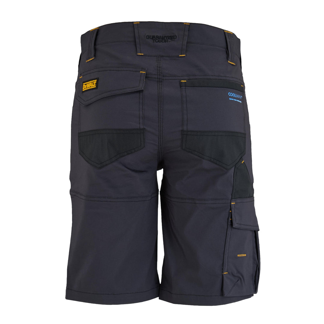 DEWALT Barrington Men's Coolmax, Slim Fit, Holster Pocket Cargo Work Shorts, Grey, Rear View