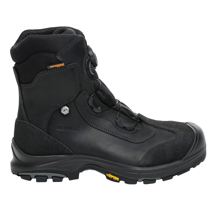 DEWALT Lakewood Waterproof Steel Safety Toe Work Boot Black Side View Right