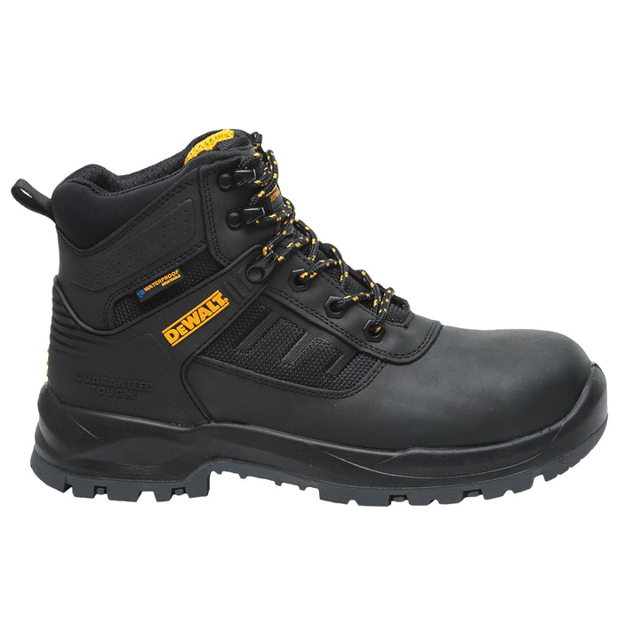 DEWALT Douglas Waterproof Steel Toe Safety Boot Black Side View