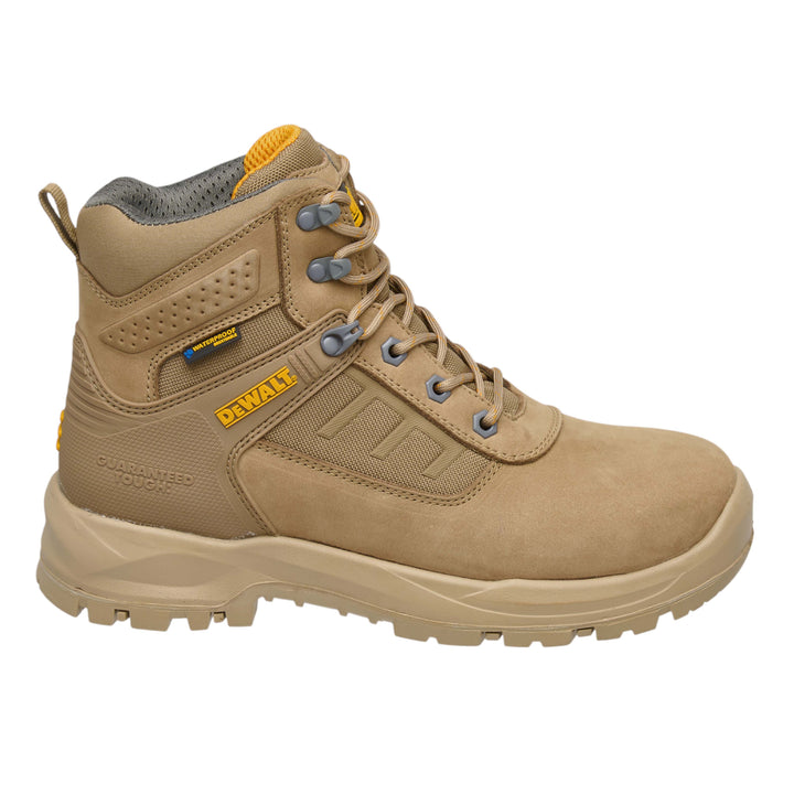DEWALT Douglas Waterproof Steel Toe Safety Boot Stone Side View