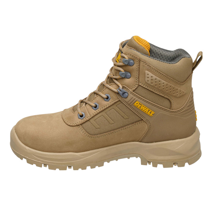 DEWALT Douglas Waterproof Steel Toe Safety Boot Stone Instep View Facing Left