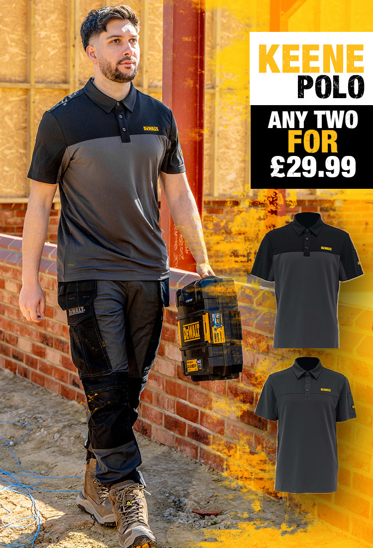 DEWALT Keene Polo Shirt, buy any two for £29.99