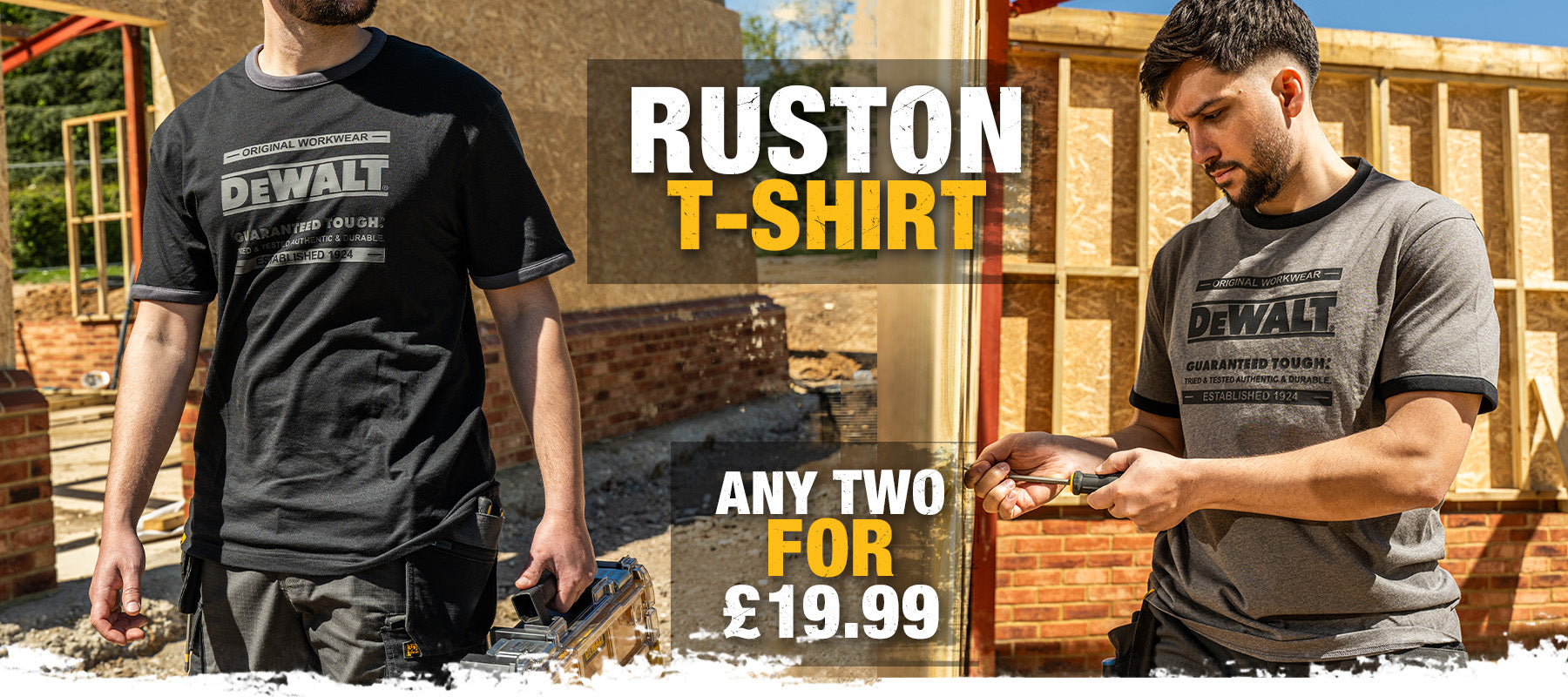DEWALT Ruston T Shirt, any two for £19.99