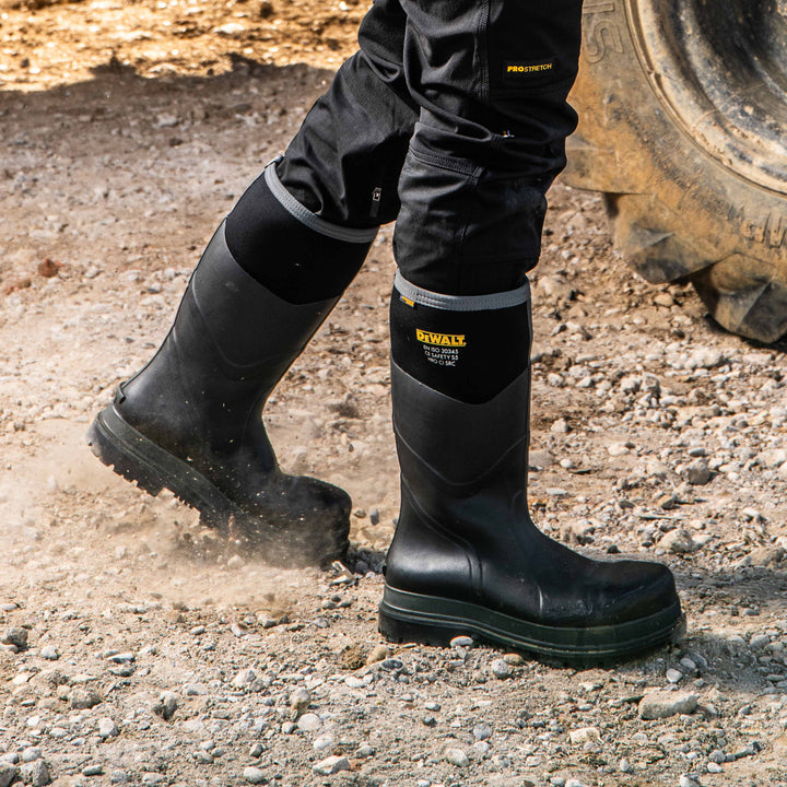 DEWALT Hobart Steel Safety Toe Wellington Boot Lifestyle View