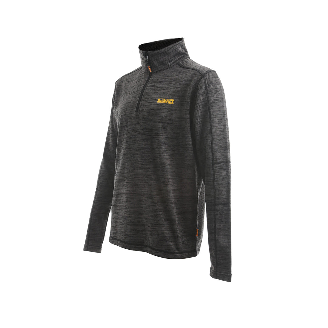 DEWALT Jonesborough Men's Stretch Quarter Zip Top, Grey, 3/4 View Facing Left