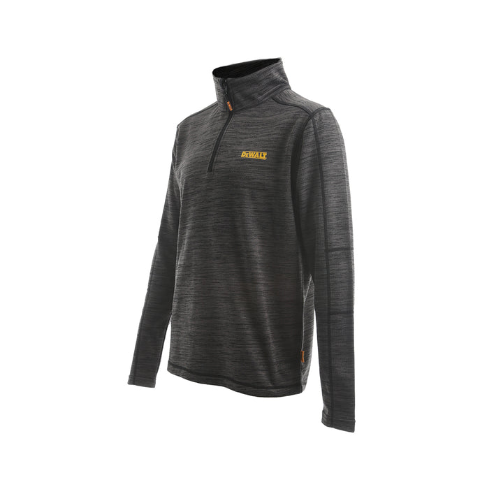 DEWALT Jonesborough Men's Stretch Quarter Zip Top, Grey, 3/4 View Facing Left