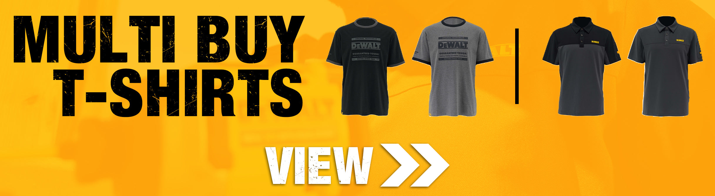 DEWALT Ruston T Shirt and Keene Polo Shirt multi buy offer, view now