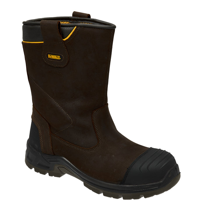 DEWALT Millington Waterproof Composite Toe Work Boot Brown 3/4 View Facing Right