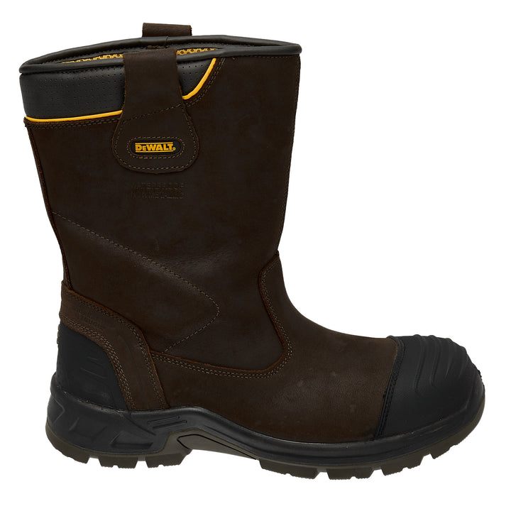 DEWALT Millington Waterproof Composite Toe Work Boot Brown Side View