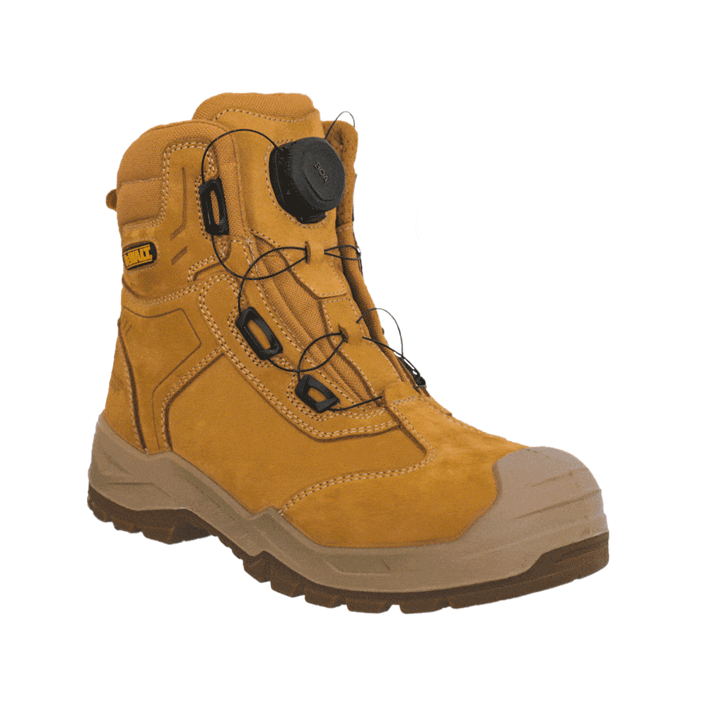 DEWALT Richardson BOA Nubuck Safety Boot, Honey Lace Up GIF