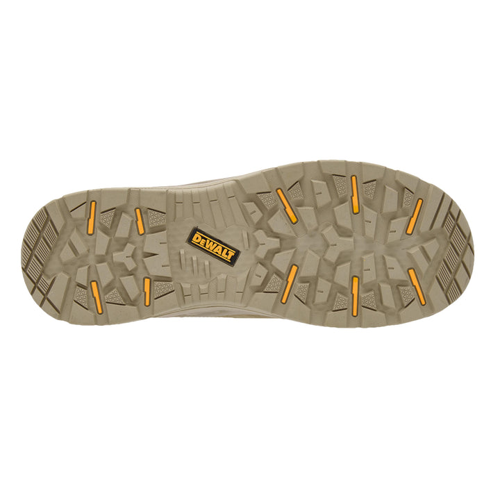 DEWALT Lander Mens Waterproof, BOA®, Nubuck Leather, Wide Fit, Non-Metallic Safety Toe Work Boot, Stone, Sole View