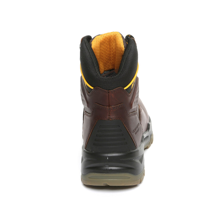 DEWALT Oakridge Waterproof, Steel Toe Cap, Safety Work Boot Tan heel view
