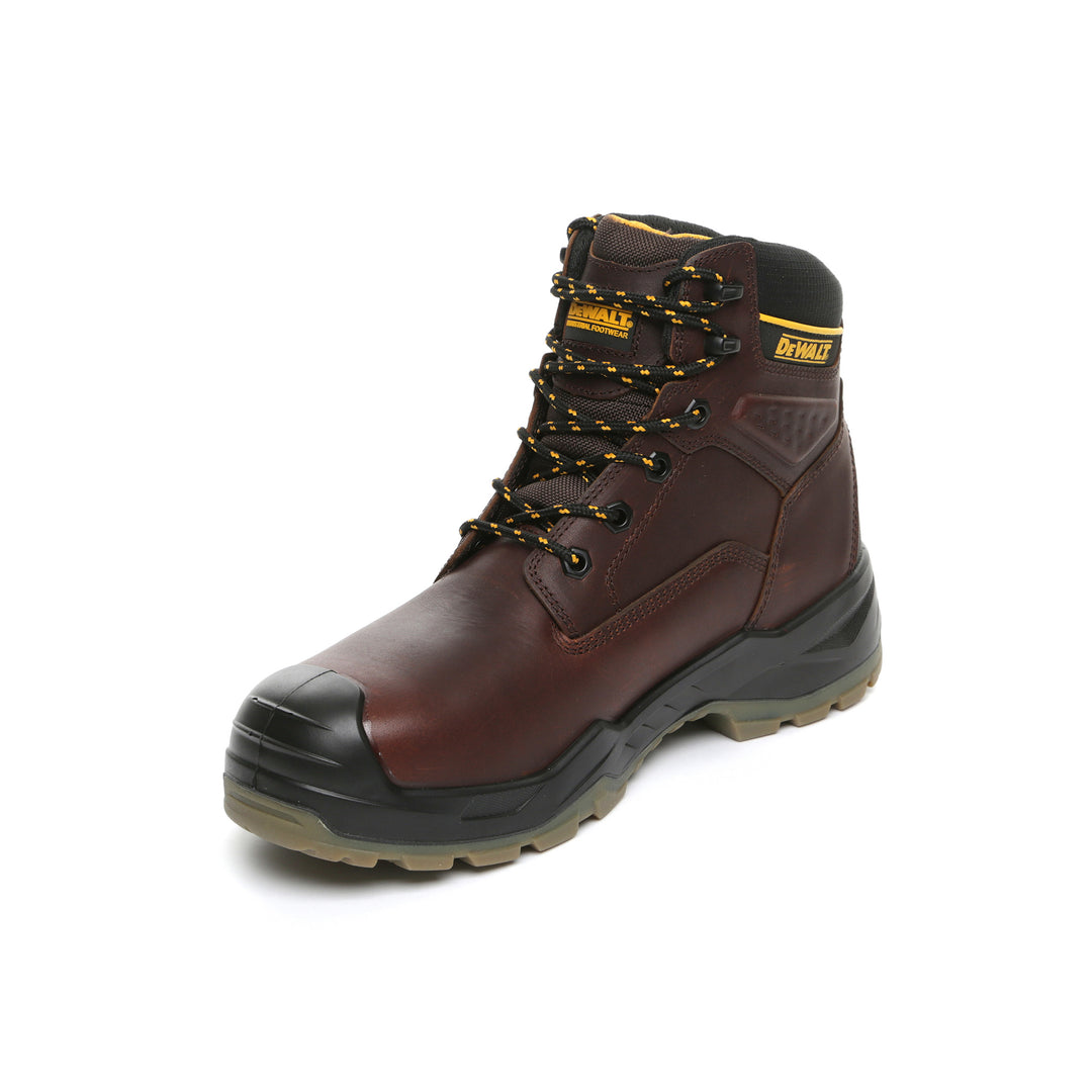 DEWALT Oakridge Waterproof, Steel Toe Cap, Safety Work Boot Tan 3/4 instep view