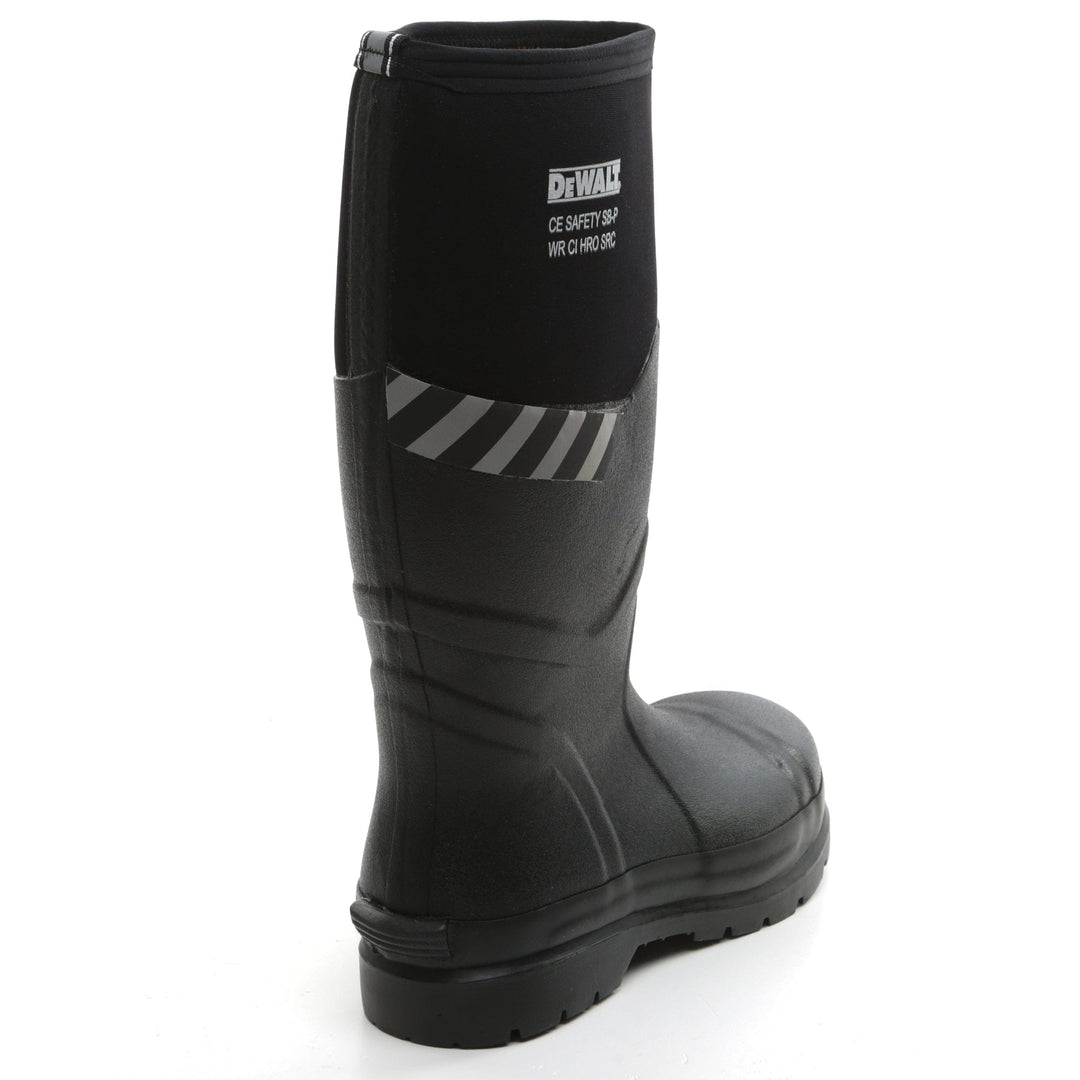 DEWALT Edmonston Waterproof Steel Toe Safety Boot Black Rear View