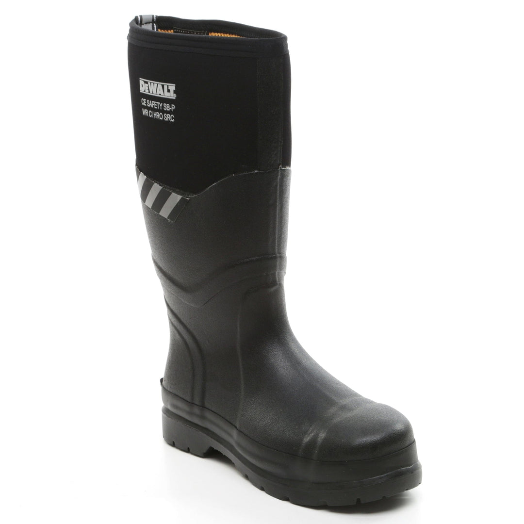 DEWALT Edmonston Waterproof Steel Toe Safety Boot Black 3/4 View