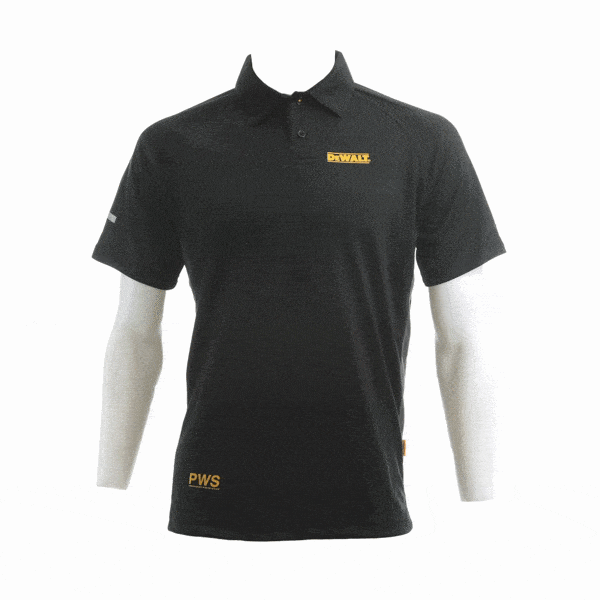 DEWALT Rutland Performance Polo Shirt Black 360