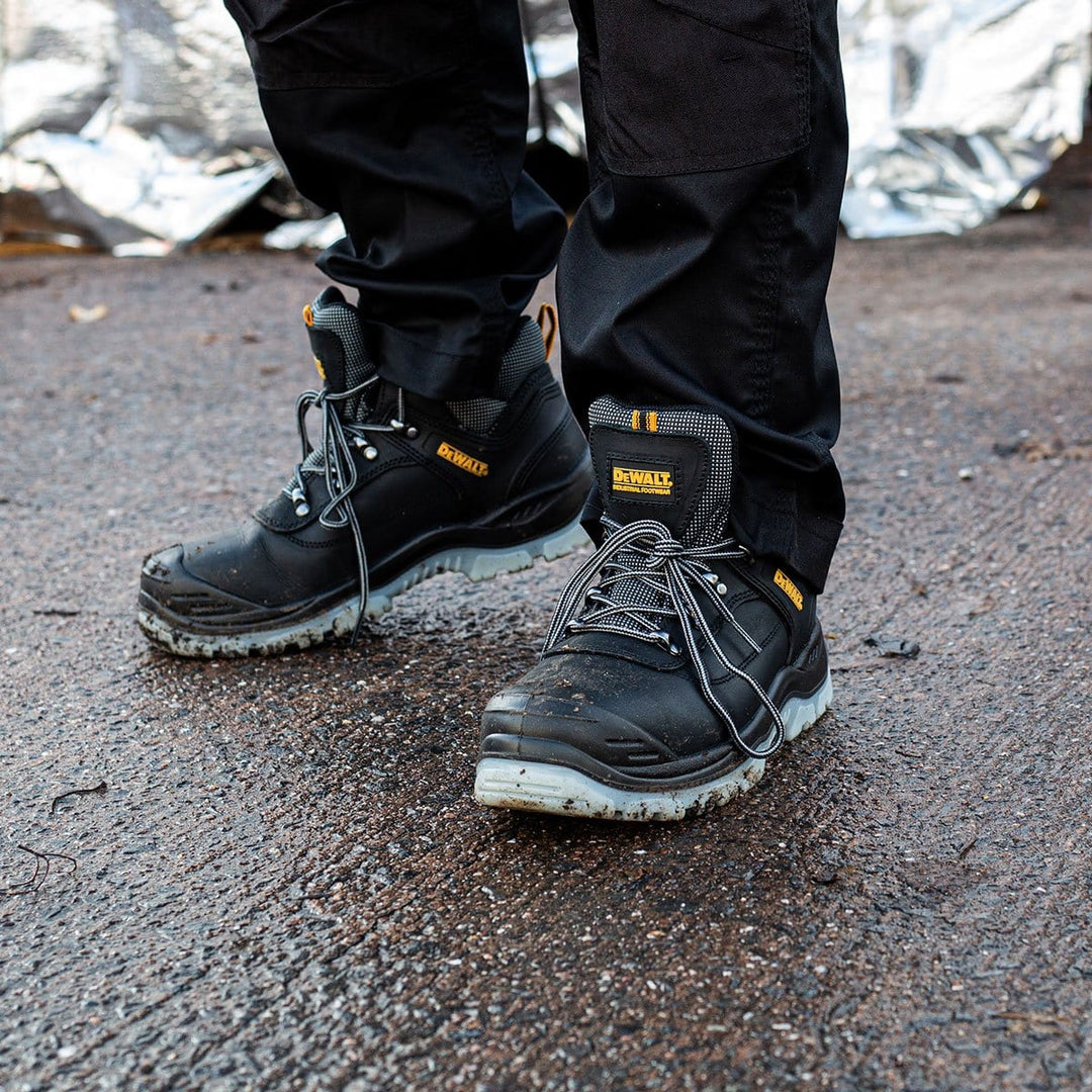 DEWALT Laser Steel Toe Safety Boot Black Model Shot