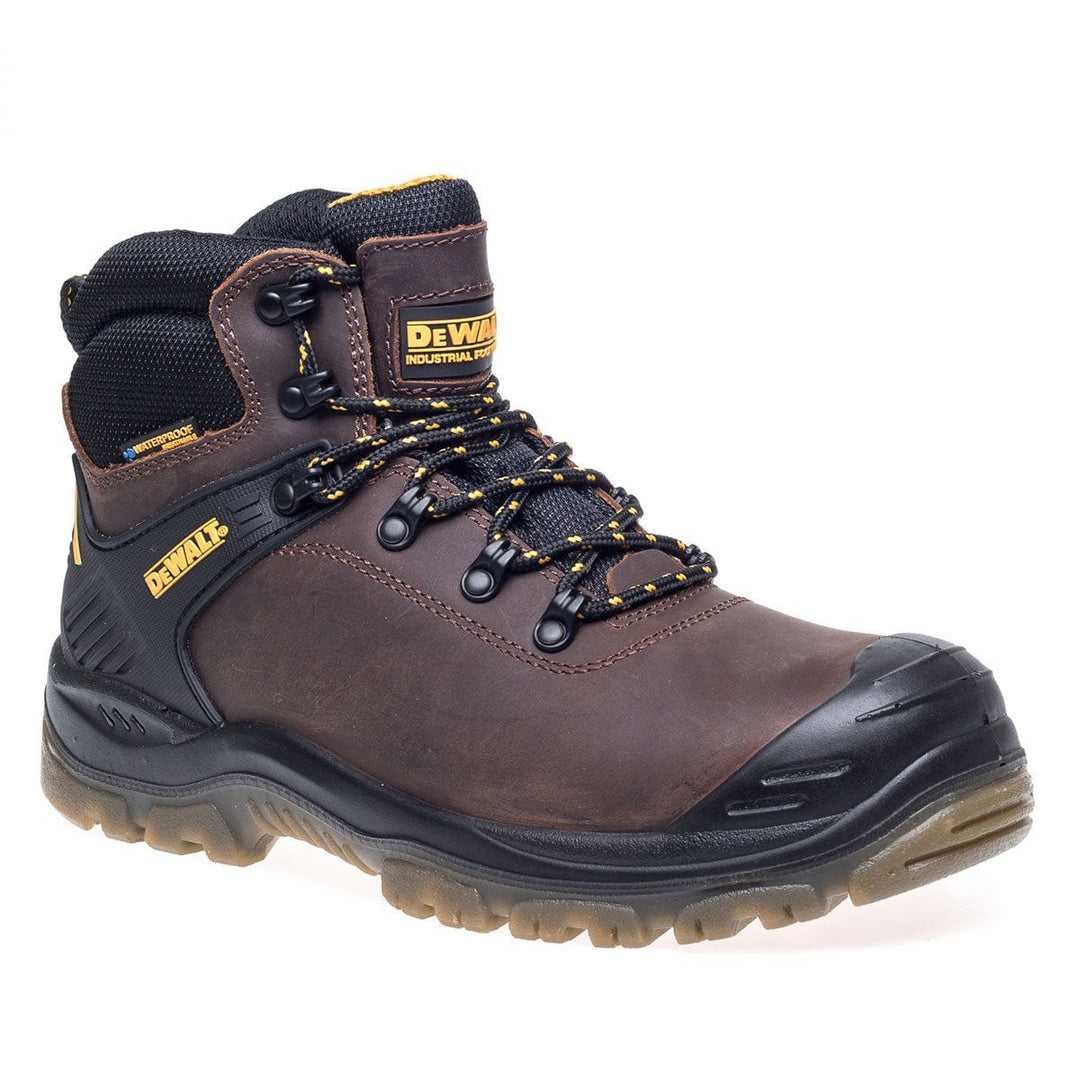 DEWALT Newark Waterproof Steel Toe Safety Boot Buffalo Brown 3/4 View