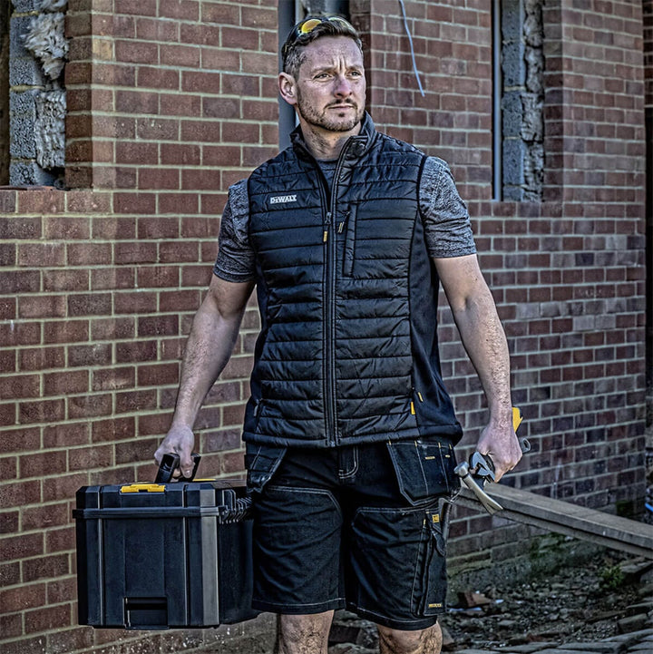 DEWALT Force Slim Fit Gilet Black Model Shot