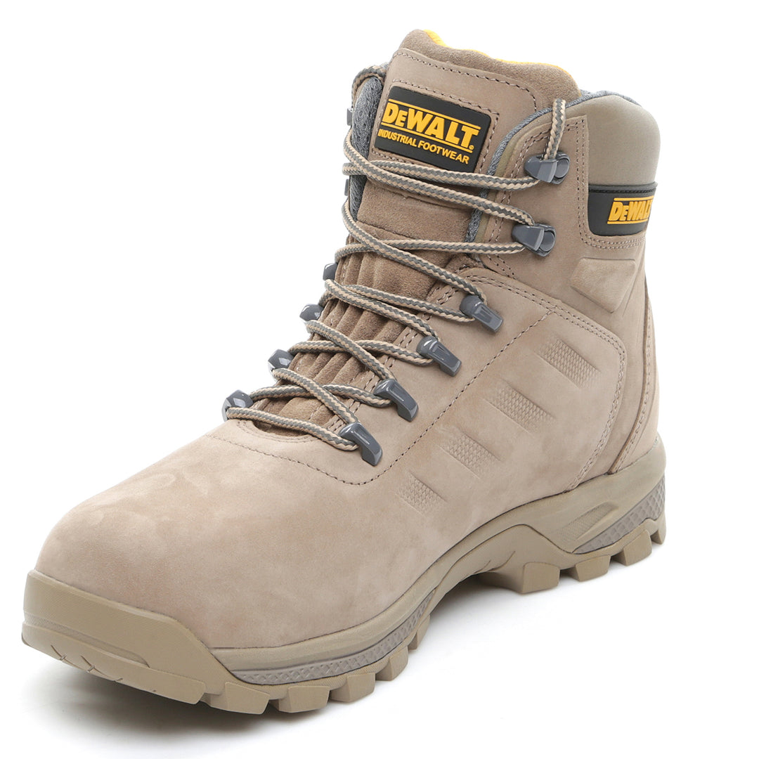 DEWALT Sharpsburg Steel Toe Safety Boot Stone 3/4 Instep View